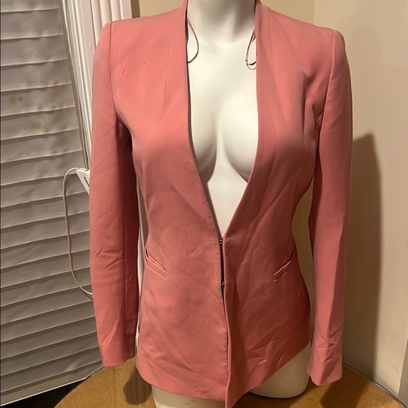 Zara Basic Elegant Pink Women's Blazer with Shoulder Pads Size 6 or medium - Picture 1 of 16